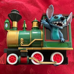 Disney Parks Stitch Riding the Train Vehicle Pullback Toy New